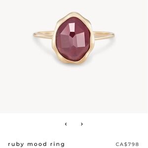 bluboho Ruby Ring in Gold